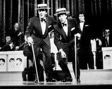 Jerry Lewis & Dean Martin on stage perform dance with hats & canes 8x10 photo