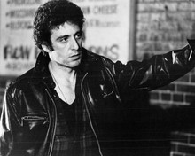 Al Pacino in leather jacket by wall 1980 movie Cruising 8x10 inch photo
