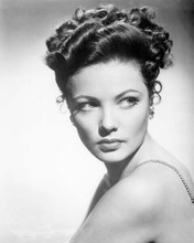 Gene Tierney glamour portrait looking over bare shoulder 8x10 inch photo
