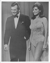David Janssen & Raquel Welch in showgirl costume 1965 Hollywood Palace 8x10