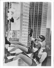Batman TV 8x10 photo West & Ward climb up building Santa Claus at window