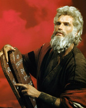 Charlton Heston as Moses holds Tablets of Stone The Ten Commandments 8x10 photo