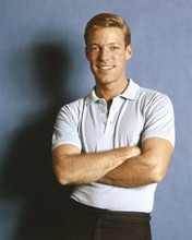 Richard Chamberlain smiling 1960s studio portrait in white polo shirt 8x10 photo
