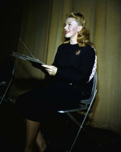 Ginger Rogers relaxes between takes holding script 1940's era 8x10 inch photo