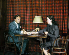 Ann Blyth plays game of cards 1940's era 8x10 inch photo