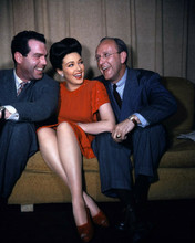 Fred MacMurray 1940's era laughing with Linda Darnell on sofa 8x10 inch photo