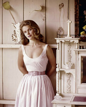 Lee Remick wearing checkered summer dress with low neckline 1960's 8x10 photo