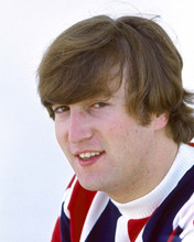 John Lennon fresh faced young portrait in striped sweater 1960's 8x10 inch photo