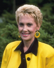 Tammy Wynette 1990's candid in yellow jacket smiling 8x10 inch photo