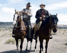 The Undefeated 1969 John Wayne rides alongside Ben Johnson 8x10 inch photo