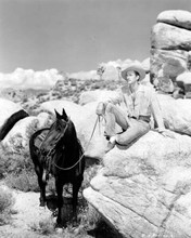 Jock Mahoney with horse 1950 western Cody of the Pony Express 8x10 photo