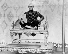 Yul Brynner sits cross legged on throne The King and I 8x10 inch photo