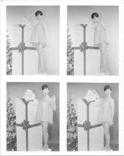 Yvonne Craig four images on one 8x10 inch photo wearinf short night gown