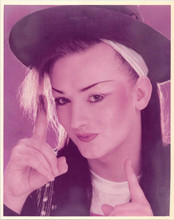 Boy George young 1980's in classic Culture Club pose vintage 8x10 photo