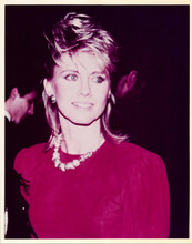 Olivia Newton-John vintage 8x10 press photo in red dress smiling 1980's era