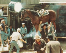 Blazing Saddles Mel Brooks on set watching scene set-up 8x10 inch photo