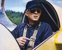 Steve McQueens in glider sunglasses baseball hat Thomas Crown Affair 8x10 photo