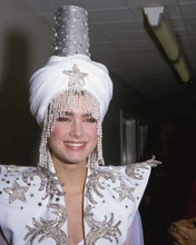 Brooke Shields 1980's off-screen wearing Indian style outfit & hat 8x10 photo