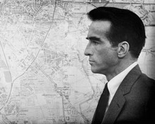 The Defector 1966 Montgomery Clift in front of East German map 8x10 inch photo