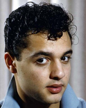 Sal Mineo close-up portrait 1950's era in blue shirt 8x10 inch photo