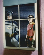 Batman TV series Batman & Robin look thru window Adam West Burt Ward 8x10 photo