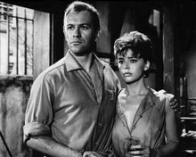 Day The Earth Caught Fire 1961 edward Judd arm around Janet Munro 8x10 photo