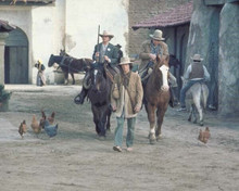 Kung Fu 1972 David Carradine walks ahead of two men on horseback 8x10 photo