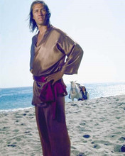Kung Fu 1972 TV David Carradine as Caine on beach 8x10 inch photo