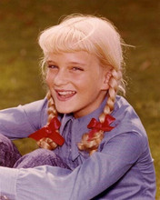 The Brady Bunch Susan Olsen as Cindy with her pigtails smiling 8x10 photo