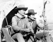 The Comancheros 1961 John Wayne at reins of wagon Stuart Whitman 8x10 photo