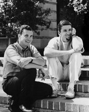 Many Loves of Dobie Gillis 1959 Bob Denver & Dwayne Hickman on porch 8x10 photo