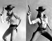 Cat Ballou 1965 Jane Fonda in action holding gun 8x10 inch photo