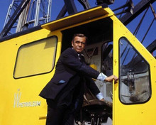 Diamonds Are Forever 1971 Sean Connery gets into crane cab 8x10 inch photo
