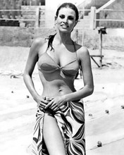 Raquel Welch with wet hair 1968 in bikini by swimming pool 8x10 inch photo