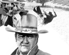 The Cowboys 1972 A. Martinez takes aim John Wayne looks tough 8x10 inch photo