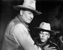 The Cowboys 1972 John Wayne & Clay O'Brien in scene 8x10 inch photo