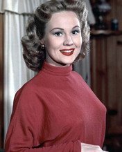 Virginia Mayo 1940's glamour portrait in shapely red sweater 8x10 inch photo