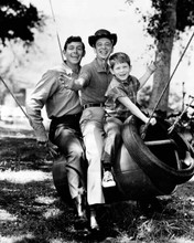 Andy Griffith Show Andy Don Knotts Ron Howard swing on tire 8x10 inch photo