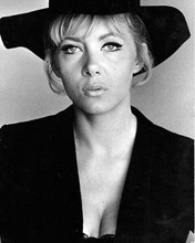 Ingrid Pitt beautiful in low cut black dress & hat 1970's era 8x10 photo
