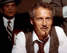 Paul Newman smoking cigar during card game in The Sting 8x10 inch photo