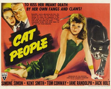 Cat People 1942 movie poster art Simone Simon Kent Smith 8x10 inch photo