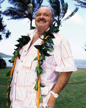 William Conrad in Hawaiian shirt & lei Jake and The Fatman 8x10 inch photo
