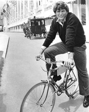Christopher Reeve smiling pose on bicycle 1979 Somewhere in Time 8x10 photo