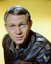 Steve McQueen in leather flying jacket as Hilts The Great Escape 8x10 photo