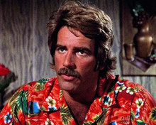 Sam Elliott wearing colorful Hawaiian shirt 1970's era 8x10 inch photo