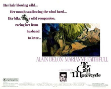 The Girl on A Motorcycle Alain Delon Marianne Faithfull poster art 8x10 photo