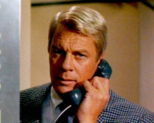 Mission Impossible TV series Peter Graves as Jim Phelps on telephone 8x10 photo