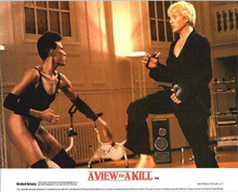 A View To A Kill original 8x10 lobby card Christopher Walken Grace Jones fight