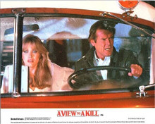 A View To A Kill 1985 original 8x10 lobby card Tanya Roberts Roger Moore drives