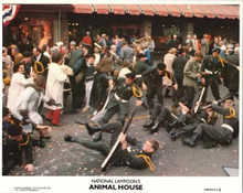 National Lampoon's Animal House 1978 original 8x10 lobby card fight in street